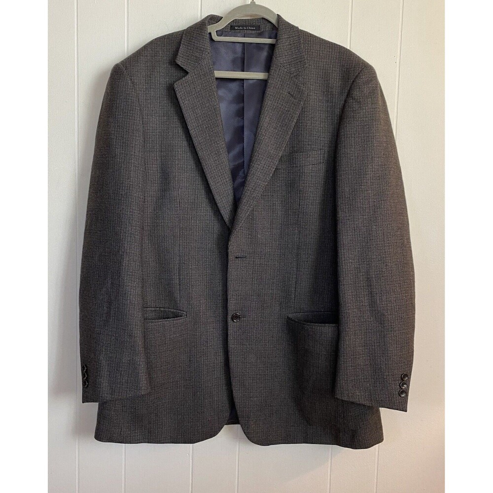 40 Saville Row Sports Coat Men’s 44L Gray Tweed Lambswool Classic